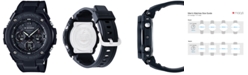 G-Shock Men's Analog-Digital Black IP with Black Resin Strap G-Steel Watch 51x53mm GSTS100G-1B